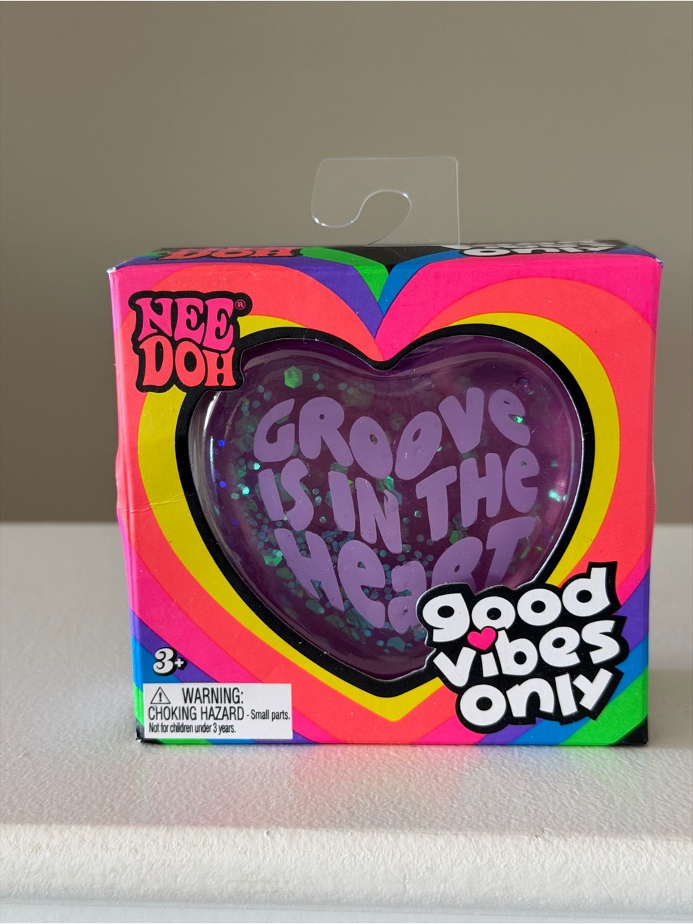 NeeDoh Purple Heart Stress Toy – Good Vibes Only